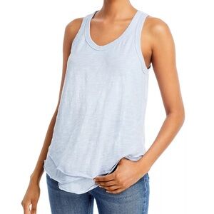 New Wilt Shrunken Mock Hem Shirttail Tank in Thistle Size XS